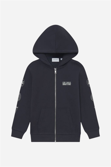 Les Deux Atlas Hoodie med dragkedja - Mörk marinblå